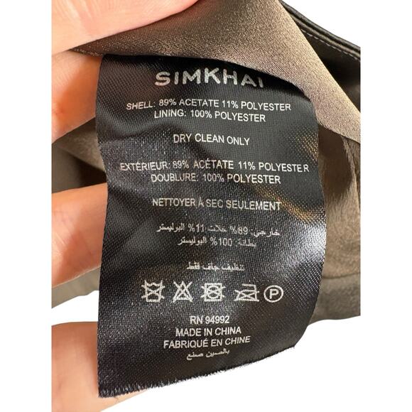 Jonathan Simkhai Cameron Mini Dress Draped One Shoulder Sexy Party Cocktail Sz 4 - Picture 8 of 10